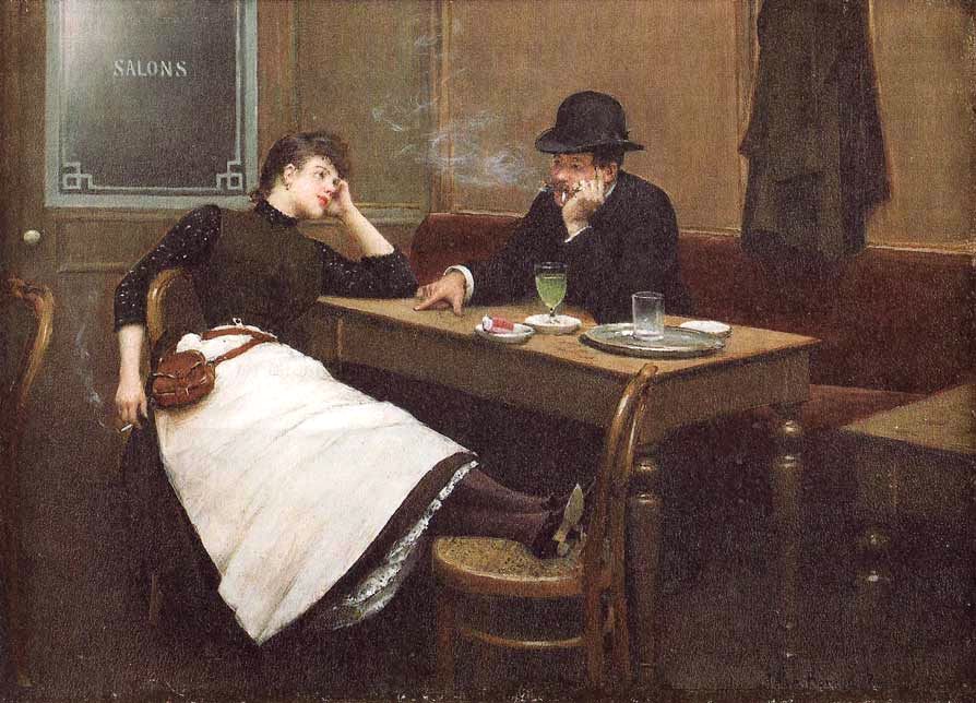 Au Cafe by Jean Beraud, 1896